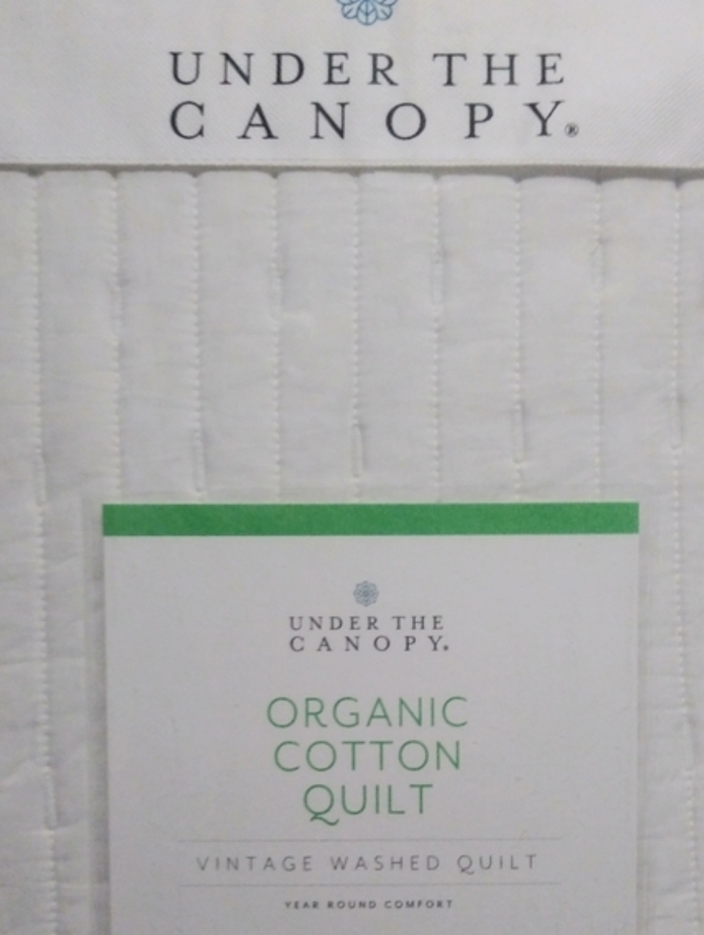 New Under The Canopy Organic cotton Full/Queen size Essential Quilt white - Picture 4 of 5